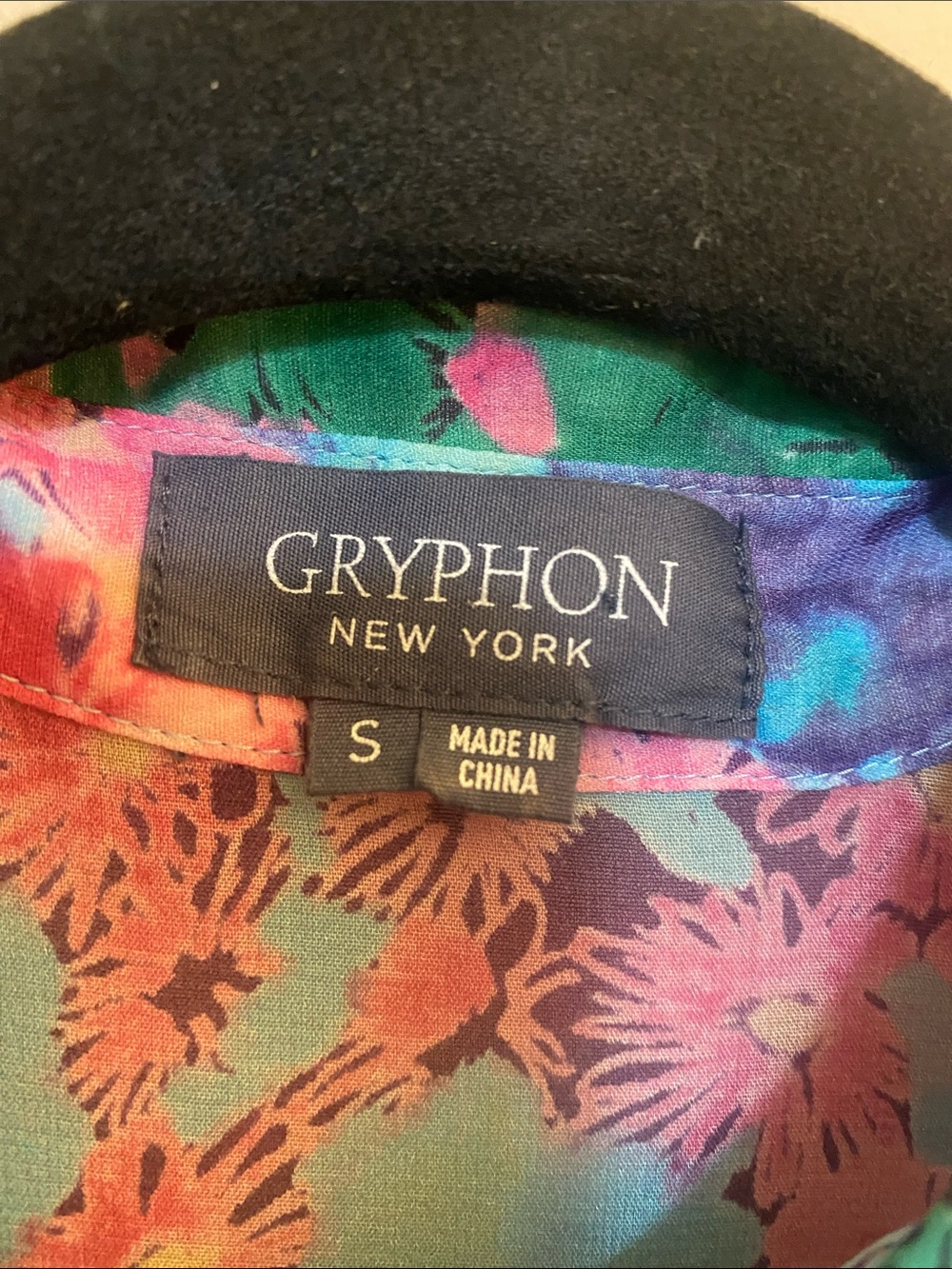 Gryphon Sleeveless Collared Mini Dress - Pink, Green & Blue Floral - Picture 2 of 10